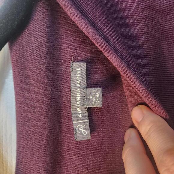 Adrianna Papell Women's Rich Purple Mock neck Sweater - Size Small - Picture 2 of 9